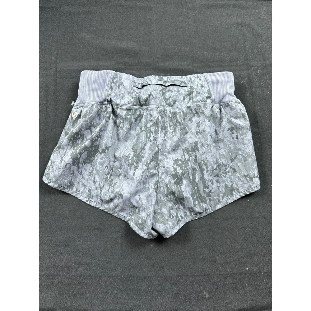 Z by Zella Womens Gray Purple Mineral Print Running Shorts Ribbed Waist Small - Picture 2 of 8